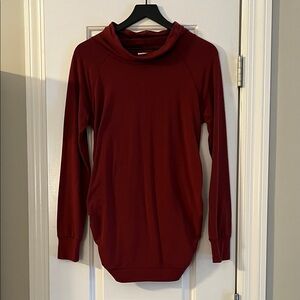 Isabel Maternity Maroon Cowl Neck Top